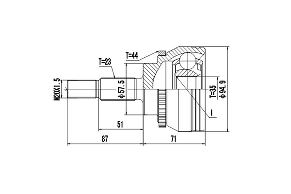 Комплект шруса DYNAMATRIX-KOREA DCV850114