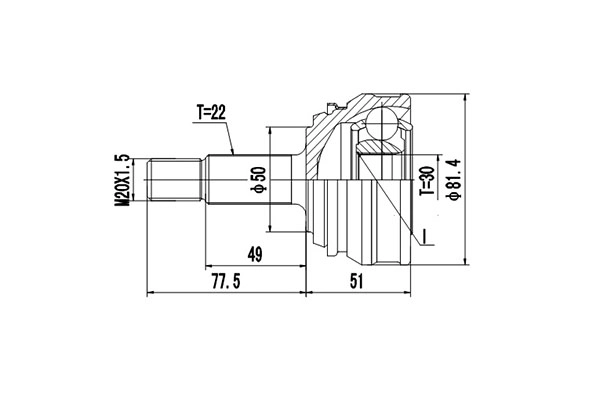 Комплект шруса DYNAMATRIX-KOREA DCV861013