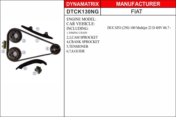 Комплект цепи грм DYNAMATRIX-KOREA DTCK130NG