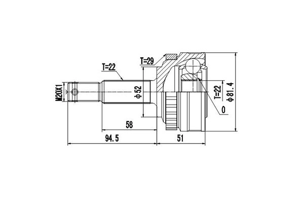 Комплект шруса DYNAMATRIX-KOREA DCV844051