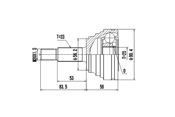 Комплект шруса DYNAMATRIX-KOREA DCV850026