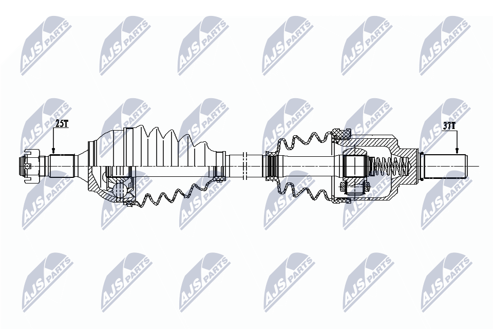 Полуось psa 3008 408 5008 c4 седан ds4 акпп at6 левая NTY NPW-CT-077