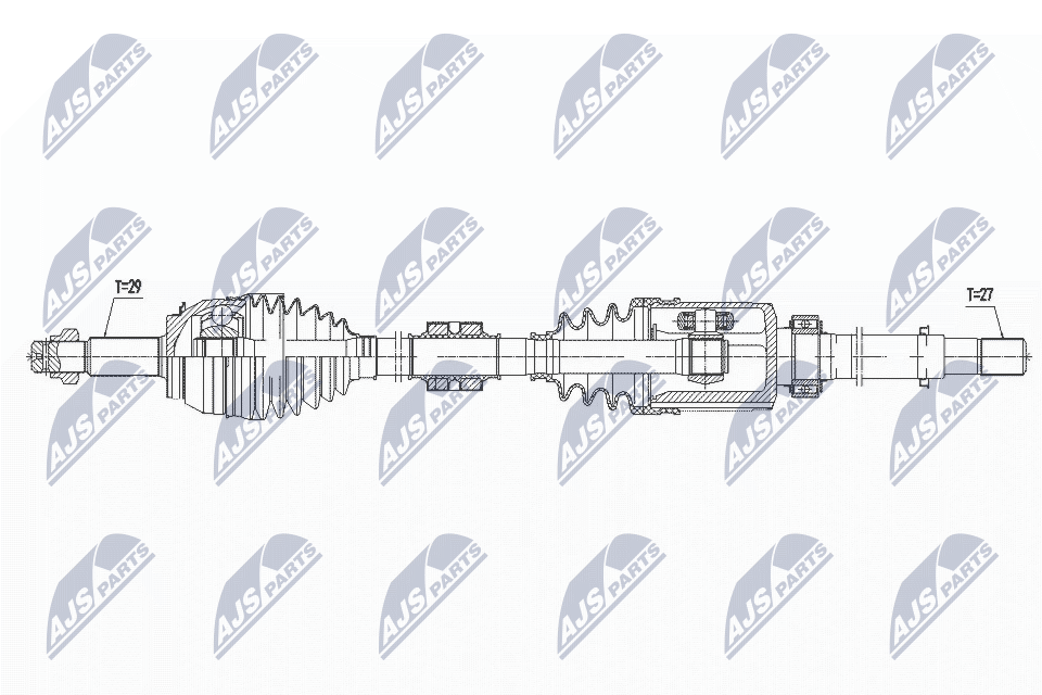 Nty driveshaft nissan x-trail t32 1.6dci 2wd 14- /rightmtm/ NTY NPW-NS-080