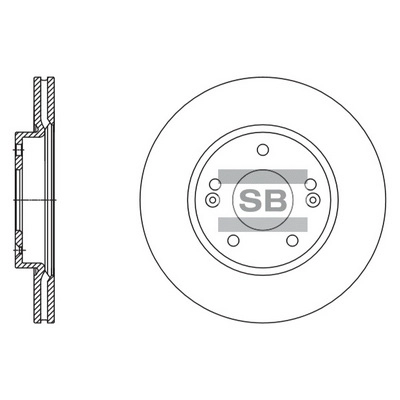 Диск тормозной передний HI-Q SD1135