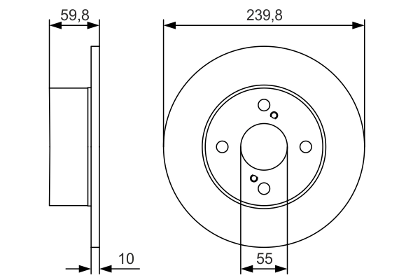 Тормозной диск BOSCH 0986479T96