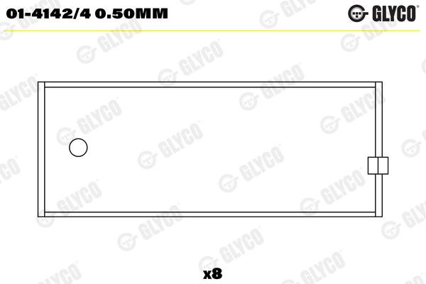 Вкладыши двигателя GLYCO 01-4142/4 0.50MM