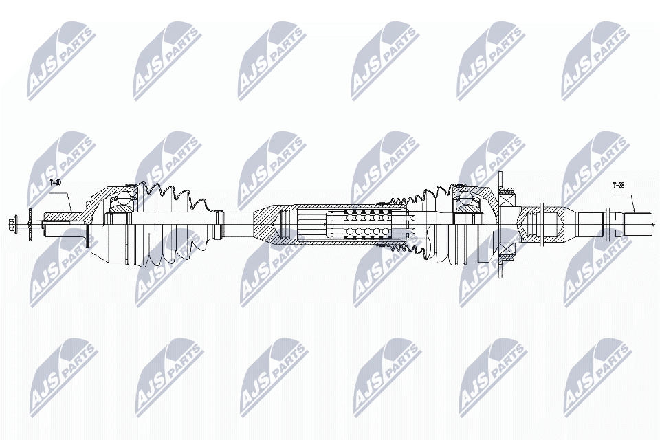 Вал полуоси (привод в сборе) volvo xc60 2.0d4 13-16 2.0t5 15-17 3.0t6 13-17 /правыйatmtg-81scawd/ NTY NPW-VV-056