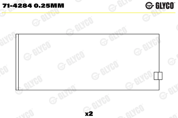 Вкладыш шатунный комплект GLYCO 71-4284 0.25mm