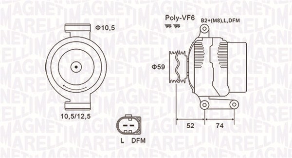 Генератор MAGNETI MARELLI 063731928010