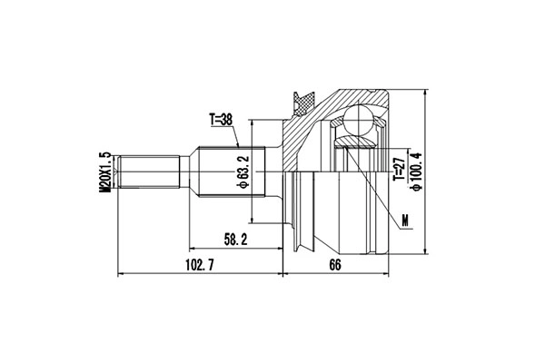 Комплект шруса DYNAMATRIX-KOREA DCV861009