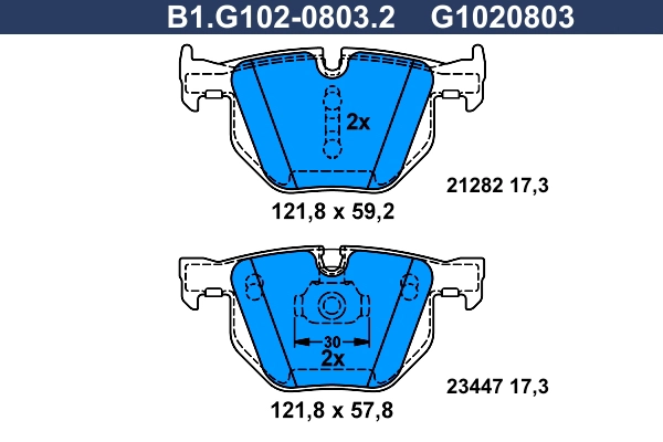 Тормозные колодки GALFER B1-G102-0803-2