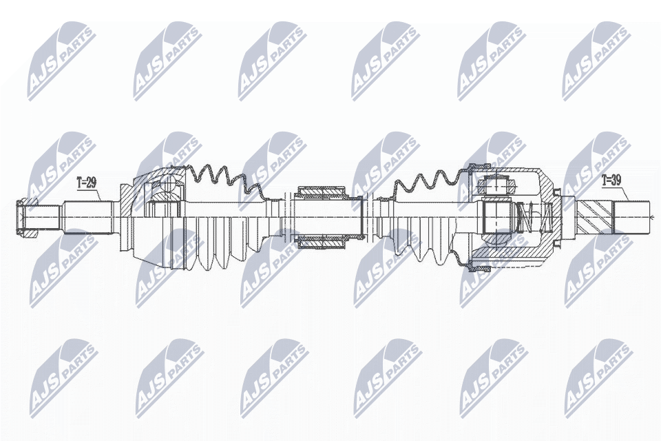 Полуось renault scenic/grand scenic 1.6dci 130km 16- мкпп левая NTY NPW-RE-170