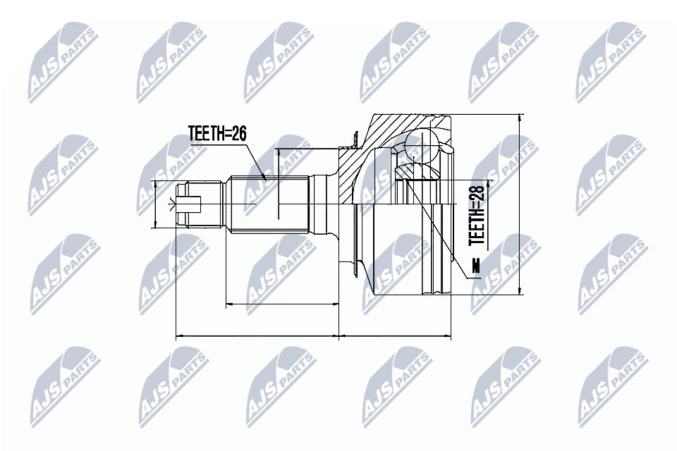 Шруc наружний honda jazz/fit/city 1.21.31.4 gd1/gd3 02- 1.21.3 08- NTY NPZ-HD-039