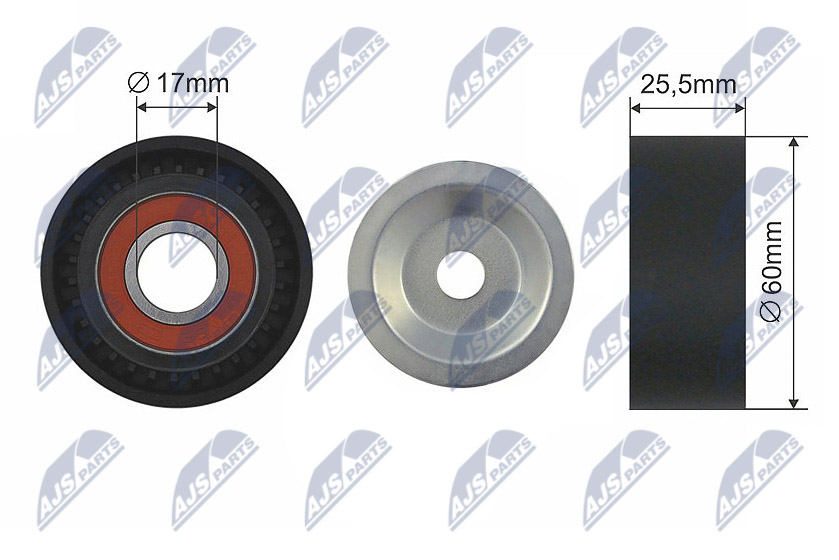 Ролик opel astra j 10-15 insignia 09- zafira 05- chevrolet aveo 09-13 cruze 09- orlando 11-15 NTY RNK-PL-010