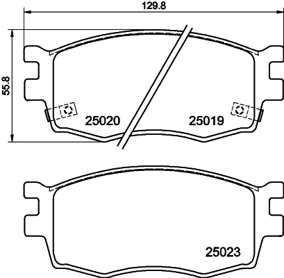 Комплект колодок для дисковых тормозов DON PCP1282