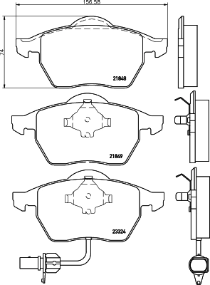 Комплект колодок для дисковых тормозов DON PCP1328