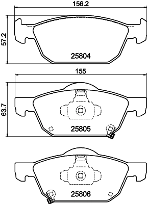 Комплект колодок для дисковых тормозов DON PCP1394