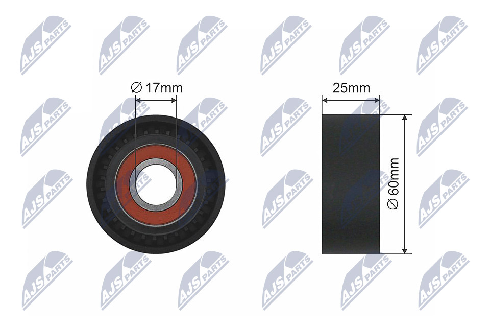 Ролик citroen berlingo jumpy xsara fiat scudo peugeot 206 expert partner partnerspace 1.9d 06 NTY RNK-CT-027