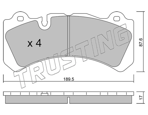 К-т дисков. тормоз. колодок TRUSTING 1328.0