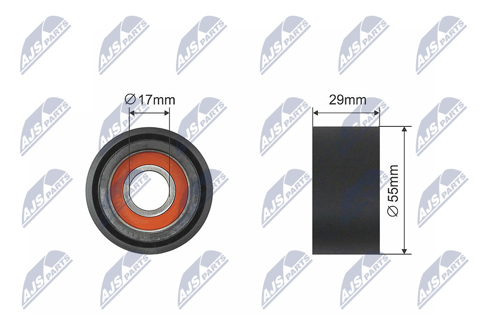 Ролик ручейкового ремня bmw 1 e81/e82/e88 3 e90/e91/e92/e93 5/f10/f11 gran turismo f07 7 f01/f02 NTY RNK-BM-006