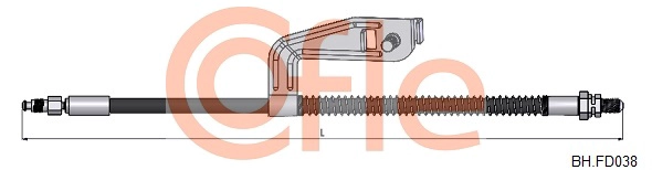 Шланг тормозной передн прав ford fiesta 95- COFLE 92.BH.FD038
