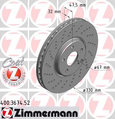 Тормозные диски ZIMMERMANN 400.3674.52