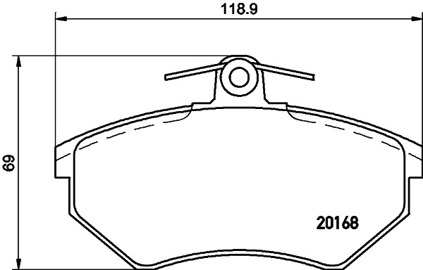 Колодки тормозные дисковые комплект HELLA/BEHR/PAGID 8DB355017-891