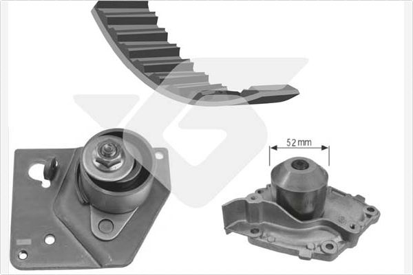 Комплект грм (с помпой) HUTCHINSON KH235WP62