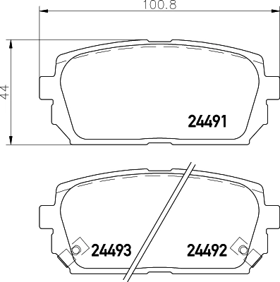 8db 355 037-571 колодки дисковые органические (nao) зад HELLA/BEHR/PAGID 8DB 355 037-571