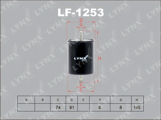Топливный фильтр LYNXAUTO LF-1253