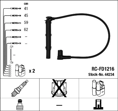 Провода зажигания NGK 44234