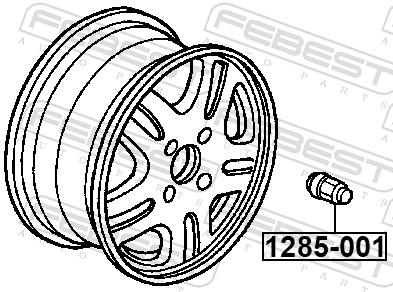 Гайка колесная FEBEST 1285-001