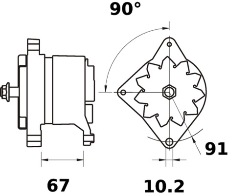Mg 494 генератор scania (28в65a) mahle MAHLE/KNECHT MG 494