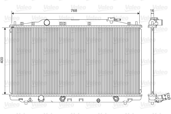 701551 радиатор охлаждения honda accord 2.4 VALEO 701551