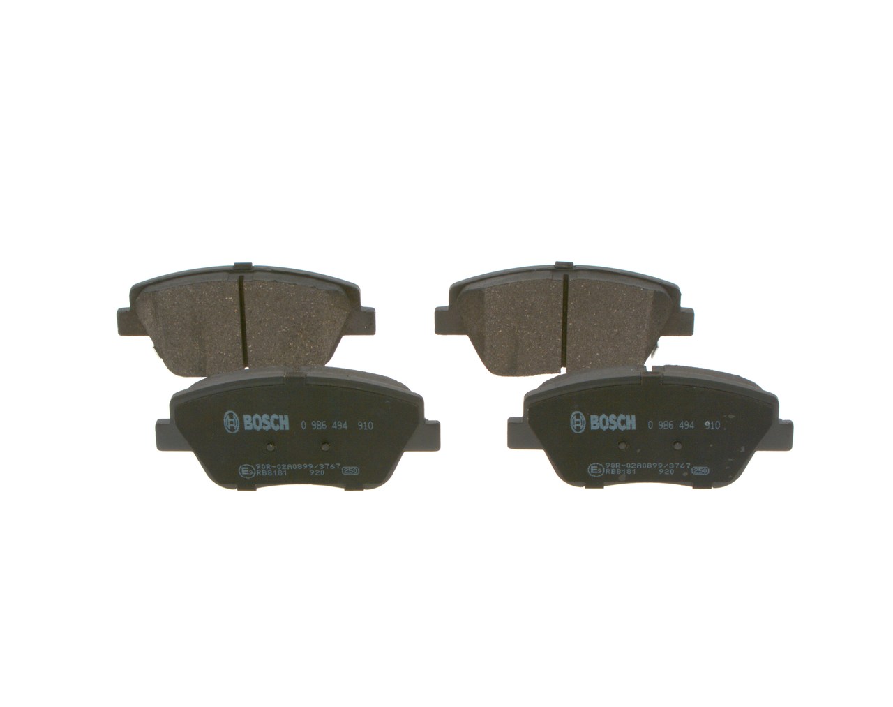 0 986 494 910 колодки тормозные дисковые перед BOSCH 0 986 494 910