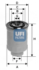 Фильтр топливный UFI 24.119.00