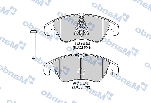 Колодки тормозные дисковые MANDO MBF015380