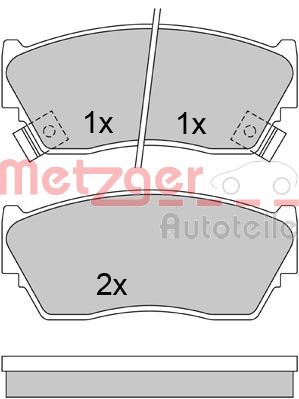 Колодки тормозные дисковые METZGER 1170547