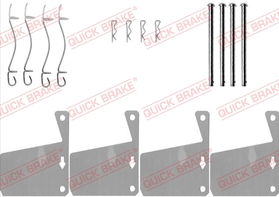 Комплект монтажный тормозных колодок QUICK BRAKE 109-0910