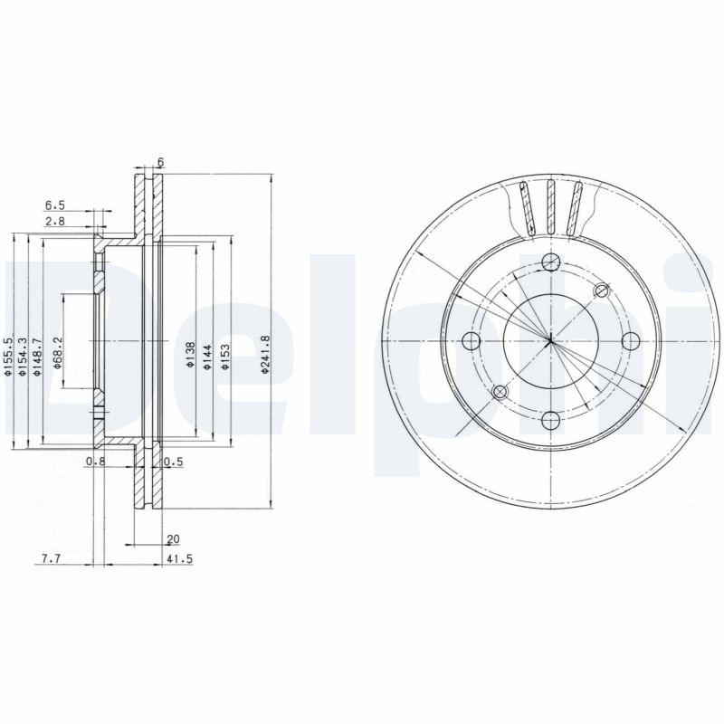 Диск тормозной DELPHI BG2632