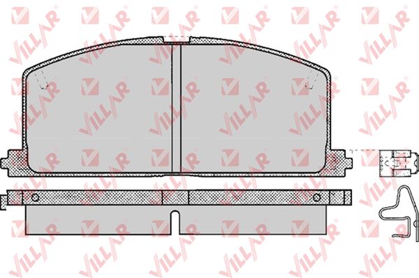 Комплект тормозных колодок дисковый тормоз VILLAR 626.0268