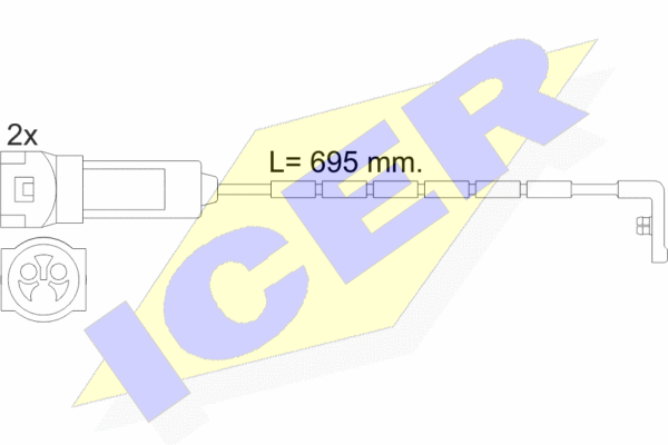 Датчик износа тормозных колодок ICER 610241EC