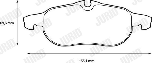 Колодки тормозные дисковые JURID 573089JC