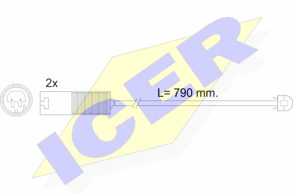 Датчик износа тормозных колодок ICER 610240EC