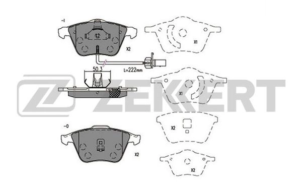 Колодки торм. диск. перед. с датчиком audi a6 ii 97- skoda fabia (6y5) 00- ZEKKERT BS2923