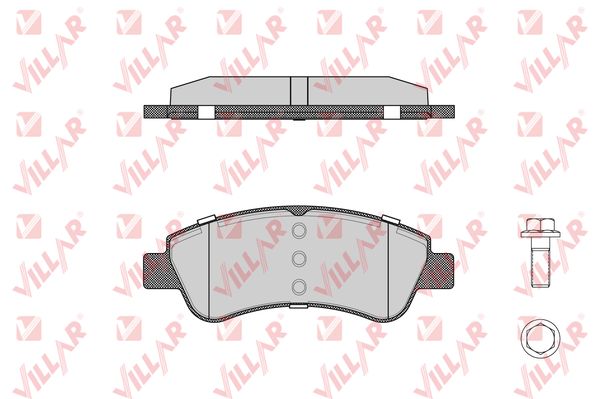 Комплект тормозных колодок дисковый тормоз VILLAR 626.0789