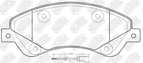 Колодки тормозные дисковые NIBK PN0505W