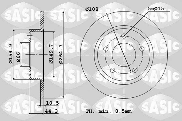 Диск тормозной SASIC 4004280J