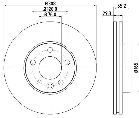 Диск тормозной HELLA/BEHR/PAGID 8DD355109651