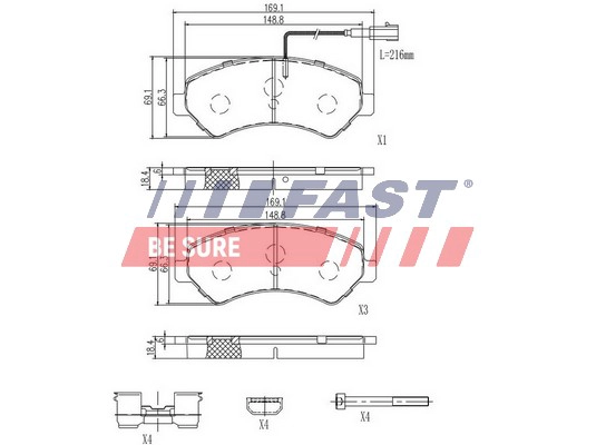 Колодки тормозные FAST FT29132